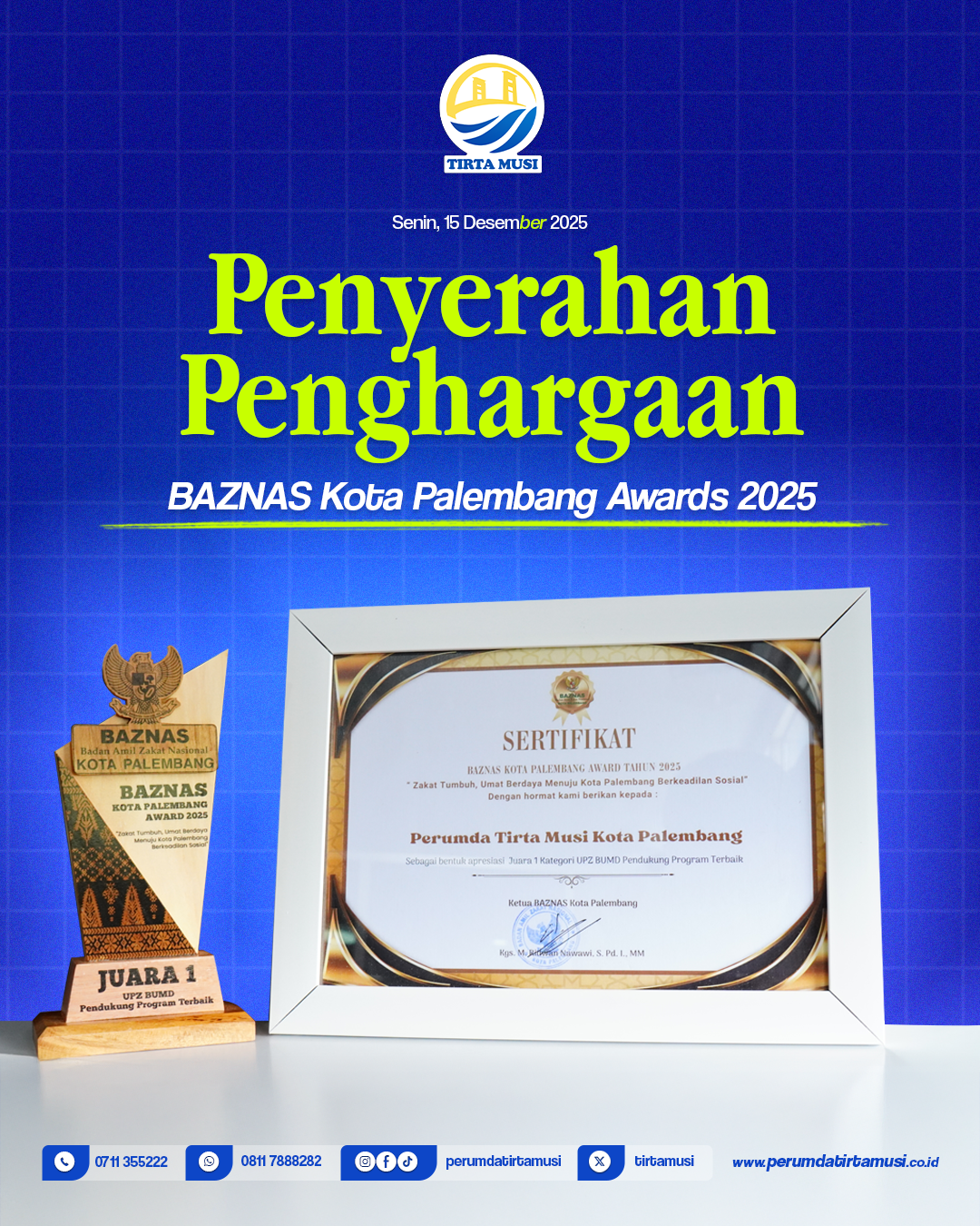 PENGHARGAAN BAZNAS KOTA PALEMBANG TAHUN 2025